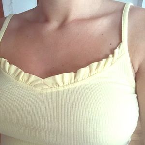 Pale Yellow Crop Tank
